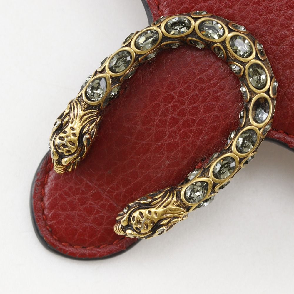 Gucci Dionysus Shoulder Calf Red Chain Wallet — view 7