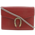 Gucci Dionysus Shoulder Calf Red Chain Wallet