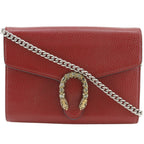 Gucci Dionysus Shoulder Calf Red Chain Wallet