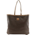 Celine Vintage Macadam Pattern Brown Tote