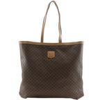 Celine Vintage Macadam Pattern Brown Tote