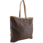 Celine Vintage Macadam Pattern Brown Tote — view 3