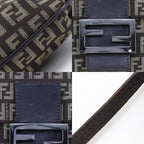Fendi Zucchino Canvas Brown Shoulder Bag — view 8