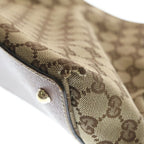 Gucci Bamb GG Canvas Tote Brown Beige Leather Gold — view 5