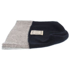 Chanel CC Logo Knit Hat Beanie Gray Black — view 3