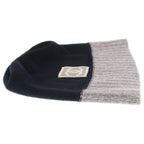 Chanel CC Logo Knit Hat Beanie Gray Black — view 4