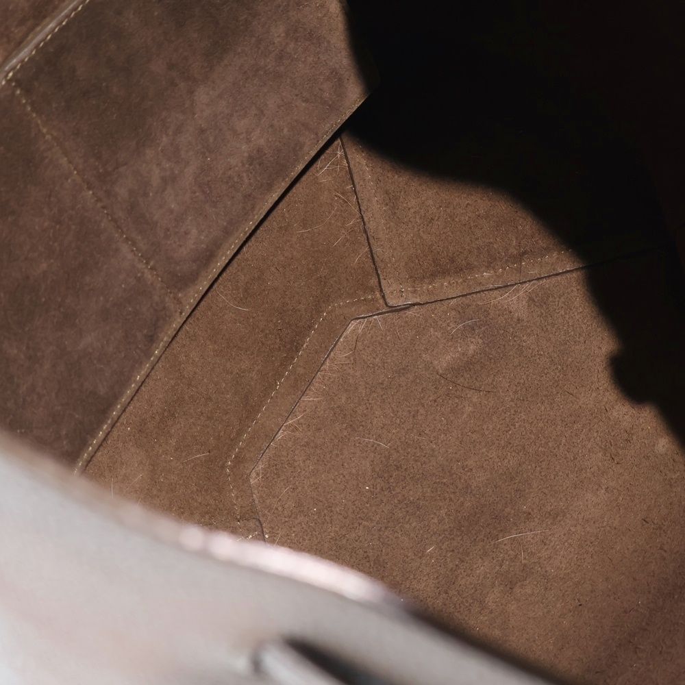 Celine Cabas Phantom Tote Gray Brown Leather Gold — view 4