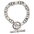 Hermes Chaine D'ancre MM 15 Pieces Silver Chain Bracelet