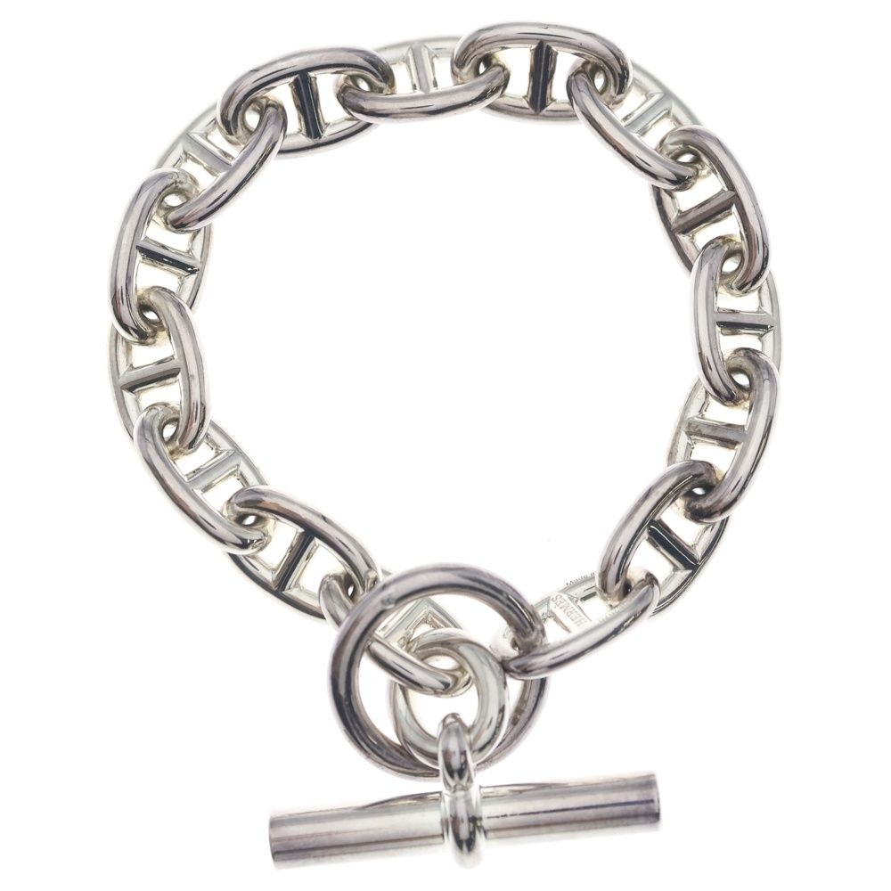 Hermes Chaine D'ancre MM 15 Pieces Silver Chain Bracelet