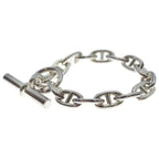 Hermes Chaine D'ancre MM 15 Pieces Silver Chain Bracelet — view 4