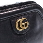 Gucci GG Marmont Liber Small Shoulder Bag Black Leather Gold — view 6