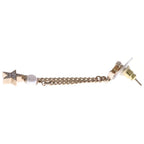 Chanel CC Star Rhinestone CC Logo Earrings Gold — view 4