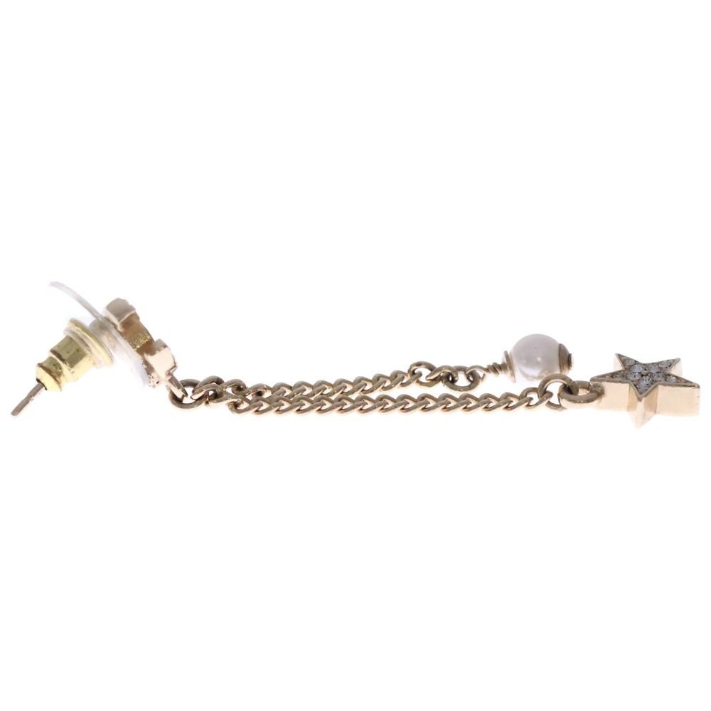 Chanel CC Star Rhinestone CC Logo Earrings Gold — view 3