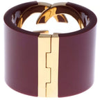 Gucci Interlocking Bangle Bracelet Red Gold — view 2