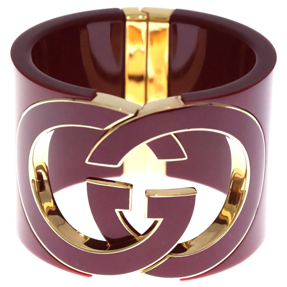 Gucci Interlocking Bangle Bracelet Red Gold — view 4