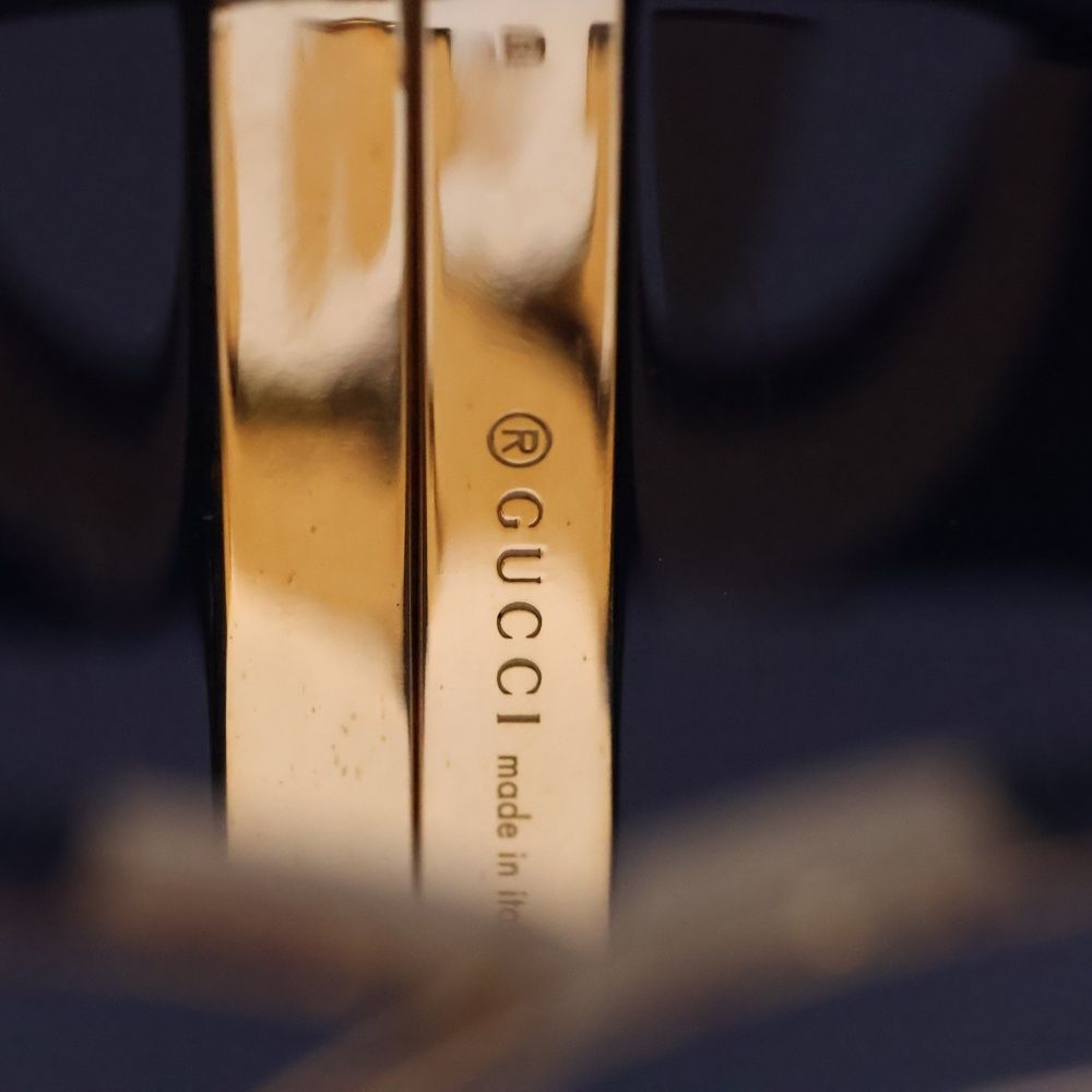Gucci Interlocking Bangle Bracelet Blue Gold Plated — view 5