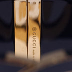 Gucci Interlocking Bangle Bracelet Blue Gold Plated — view 5