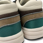 Chanel Sneakers Shoes Mesh Suede Leather Brown Green CC Logo — view 9