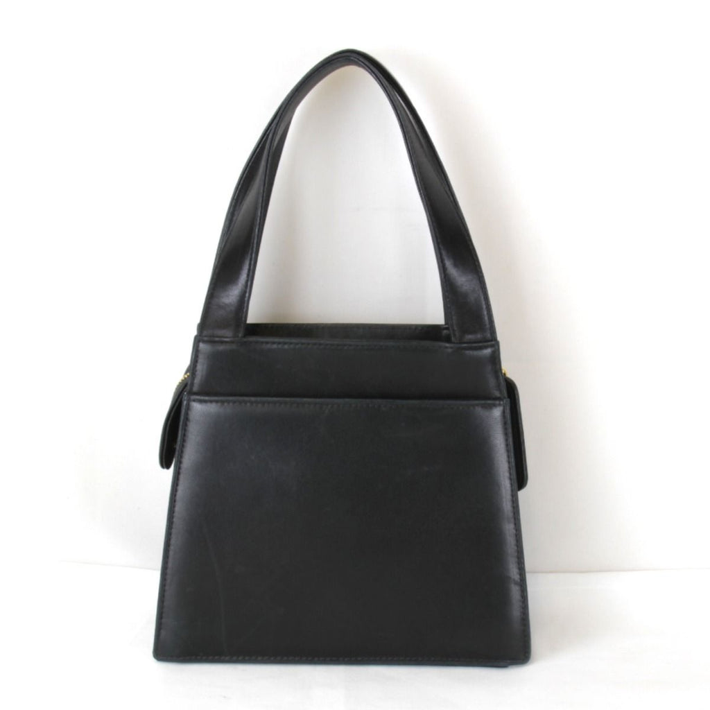 Chanel Price Logo Lambskin Gold Handbag Leather Black — view 2