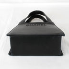 Chanel Price Logo Lambskin Gold Handbag Leather Black — view 5