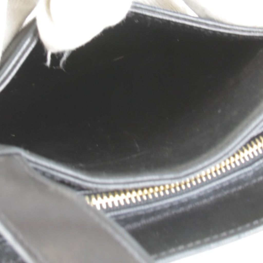 Chanel Price Logo Lambskin Gold Handbag Leather Black — view 8