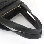 Chanel Price Logo Lambskin Gold Handbag Leather Black — view 7