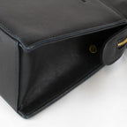 Chanel Price Logo Lambskin Gold Handbag Leather Black — view 3