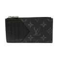 Louis Vuitton LV Coin Card Holder IC Taiga Leather Monogram Eclipse Canvas Case