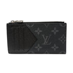 Louis Vuitton LV Coin Card Holder IC Taiga Leather Monogram Eclipse Canvas Case