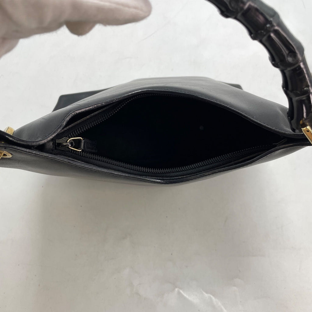 Gucci Handbag Shoulder Bamboo Leather Black Business — view 4