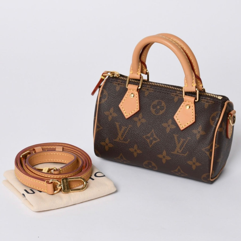 Louis Vuitton Nano Speedy Handbag 2-Way Bag Monogram