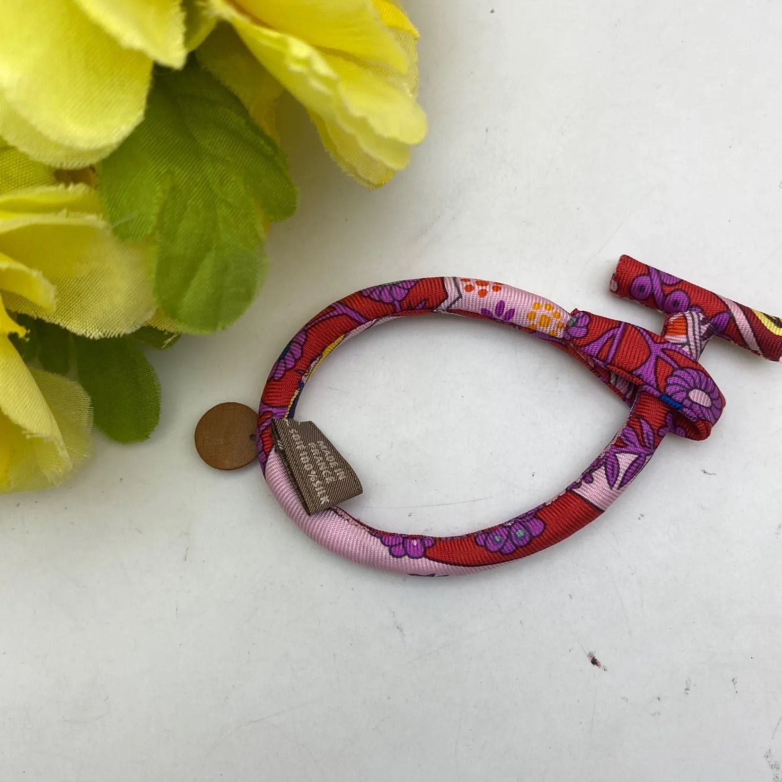 Hermes Bracelet Silk Pink Azap — view 3