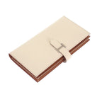 Hermes Bearn Souffle Verso Wallet Veau Epsom Nata Gold White Brown — view 4