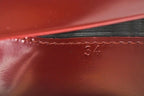 Prada Key Case Key Holder 6 Rows Leather Bordeaux Wine Red Log — view 9