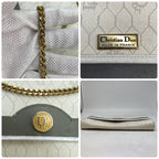 Dior Shoulder Bag Chain Trotter White Pochette — view 7