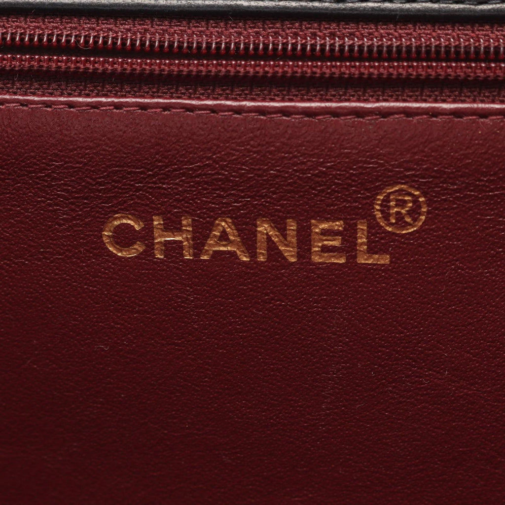 Chanel Shoulder Bag Quilted Full Flap Push Lock Black Lambskin Chain — view 4