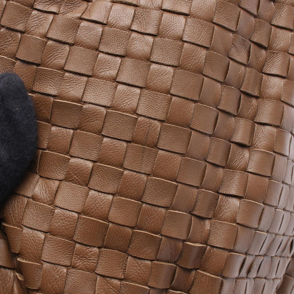 Bottega Veneta Shoulder Bag Intrecciato Brown Lambskin — view 8