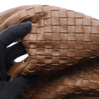 Bottega Veneta Shoulder Bag Intrecciato Brown Lambskin — view 7