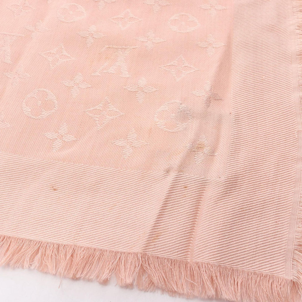 Louis Vuitton Shawl Monogram Naturel Silk Wool Scarf — view 3