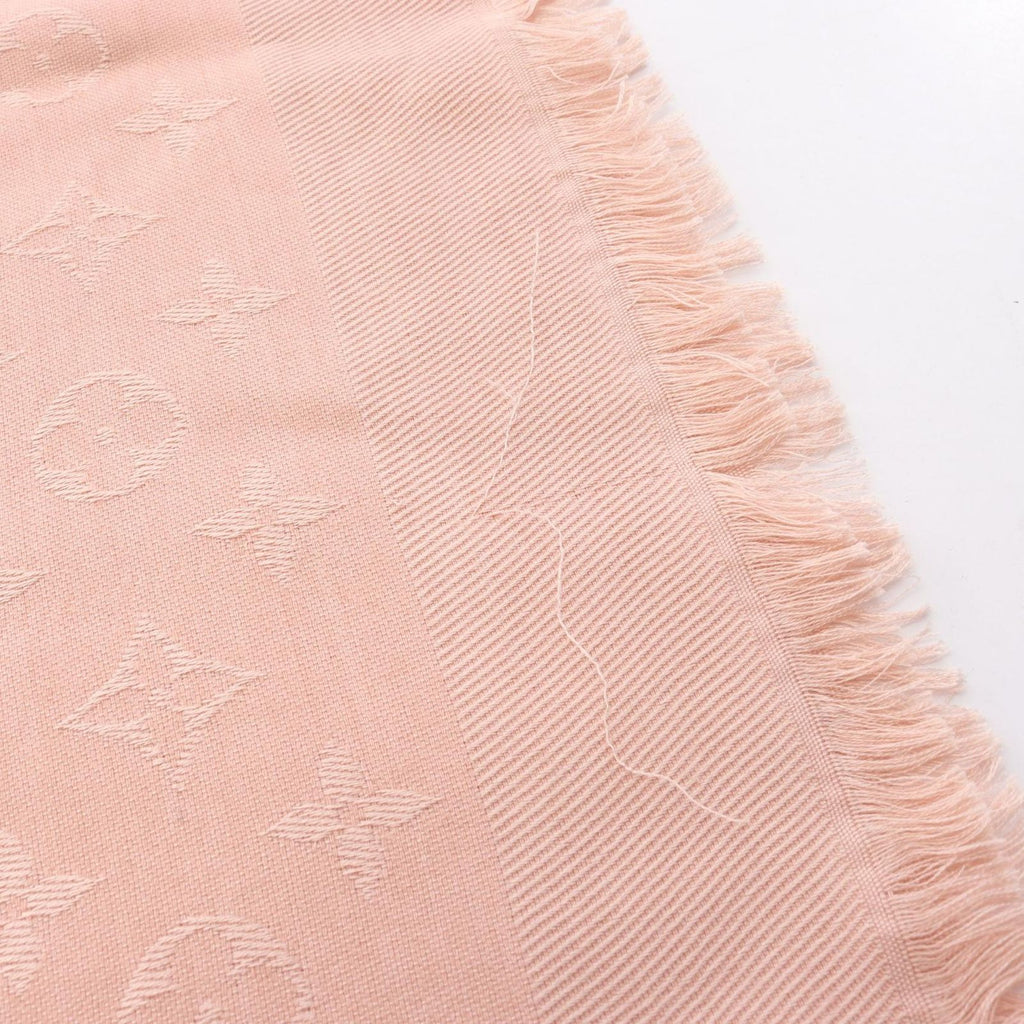 Louis Vuitton Shawl Monogram Naturel Silk Wool Scarf — view 5
