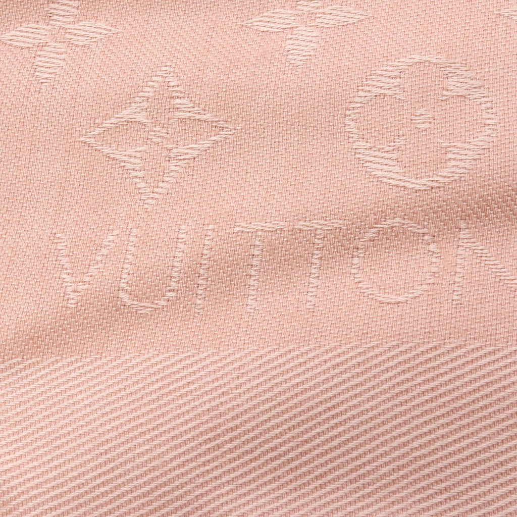 Louis Vuitton Shawl Monogram Naturel Silk Wool Scarf — view 4