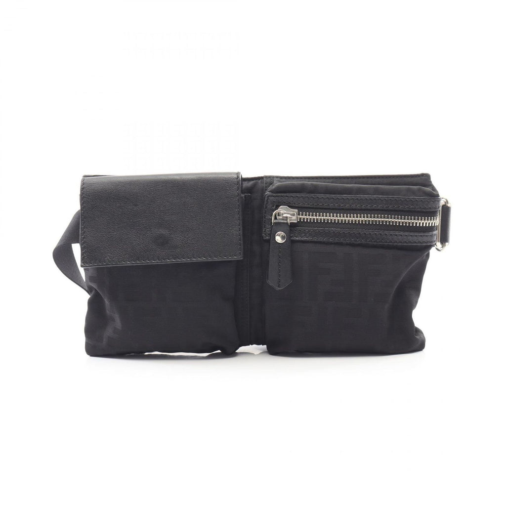 Fendi Waist Bag Zucca Black Nylon Leather