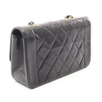 Chanel Shoulder Bag Quilted Diana Flap Black Lambskin Chain — view 2