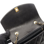 Chanel Shoulder Bag Quilted Diana Flap Black Lambskin Chain — view 6