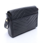 Chanel Shoulder Bag Blanc Stitch Black Lambskin — view 2