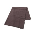 Gucci Shawl GG Pattern Dark Brown Wool Silk Scarf