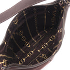 Gucci Shoulder Bag Dark Brown Canvas Leather — view 3