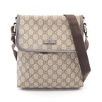 Gucci Shoulder Bag GG Supreme Beige Canvas Leather