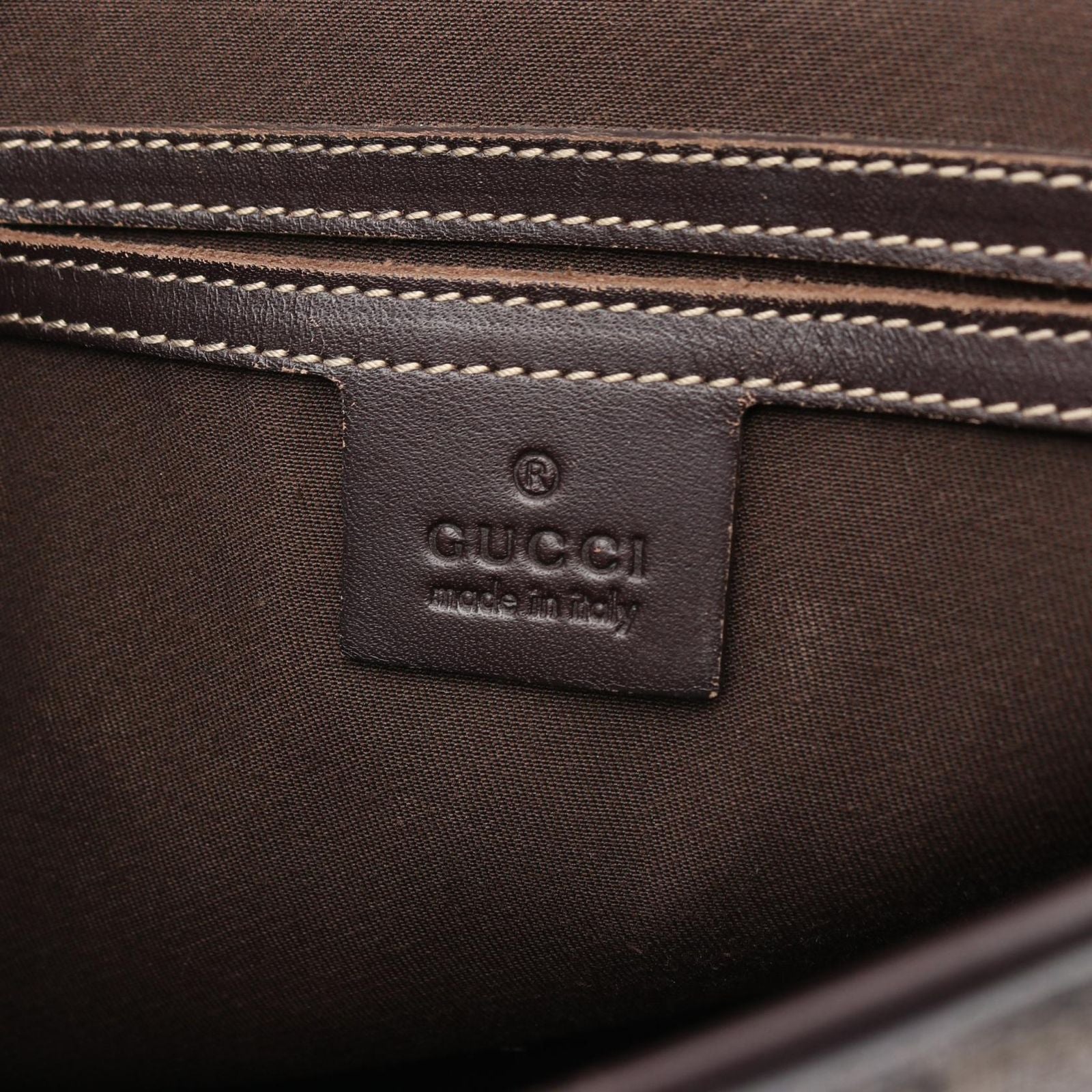 Gucci Shoulder Bag GG Supreme Beige Canvas Leather — view 4