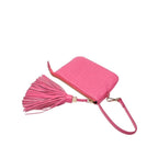 Fendi Fringe Pouch Mini Pink Gold Leather — view 4